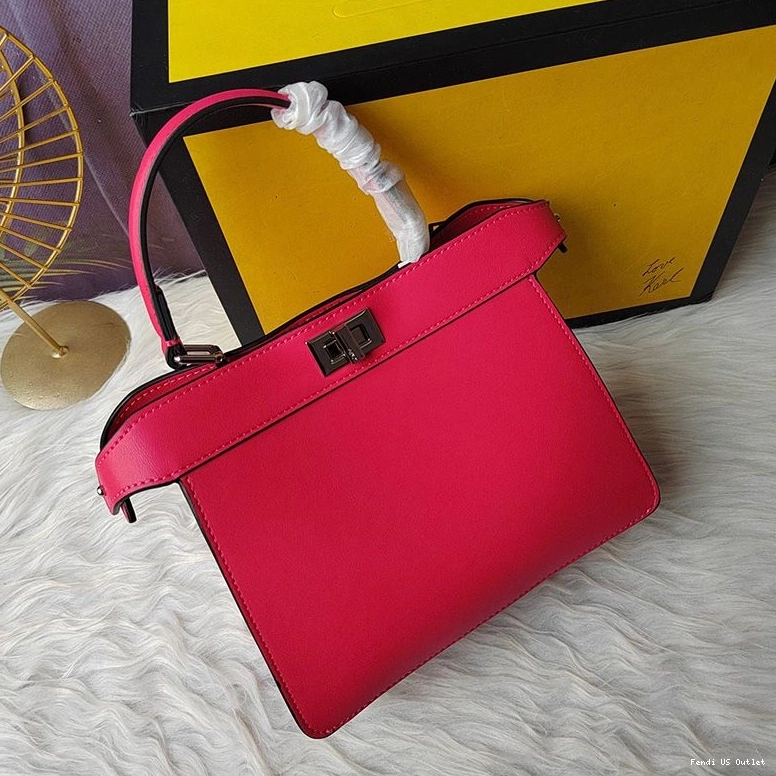 Cheap HOT In Nappa Bag ISeeU Peekaboo Fendi Rose Leather Petite 0722